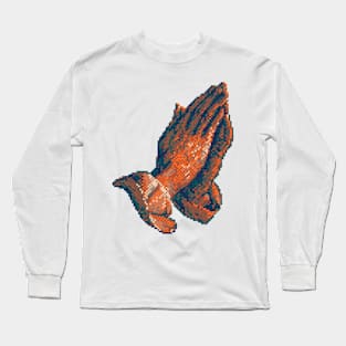 Praying 16bit - Pixel Art Pico8 Extended Long Sleeve T-Shirt